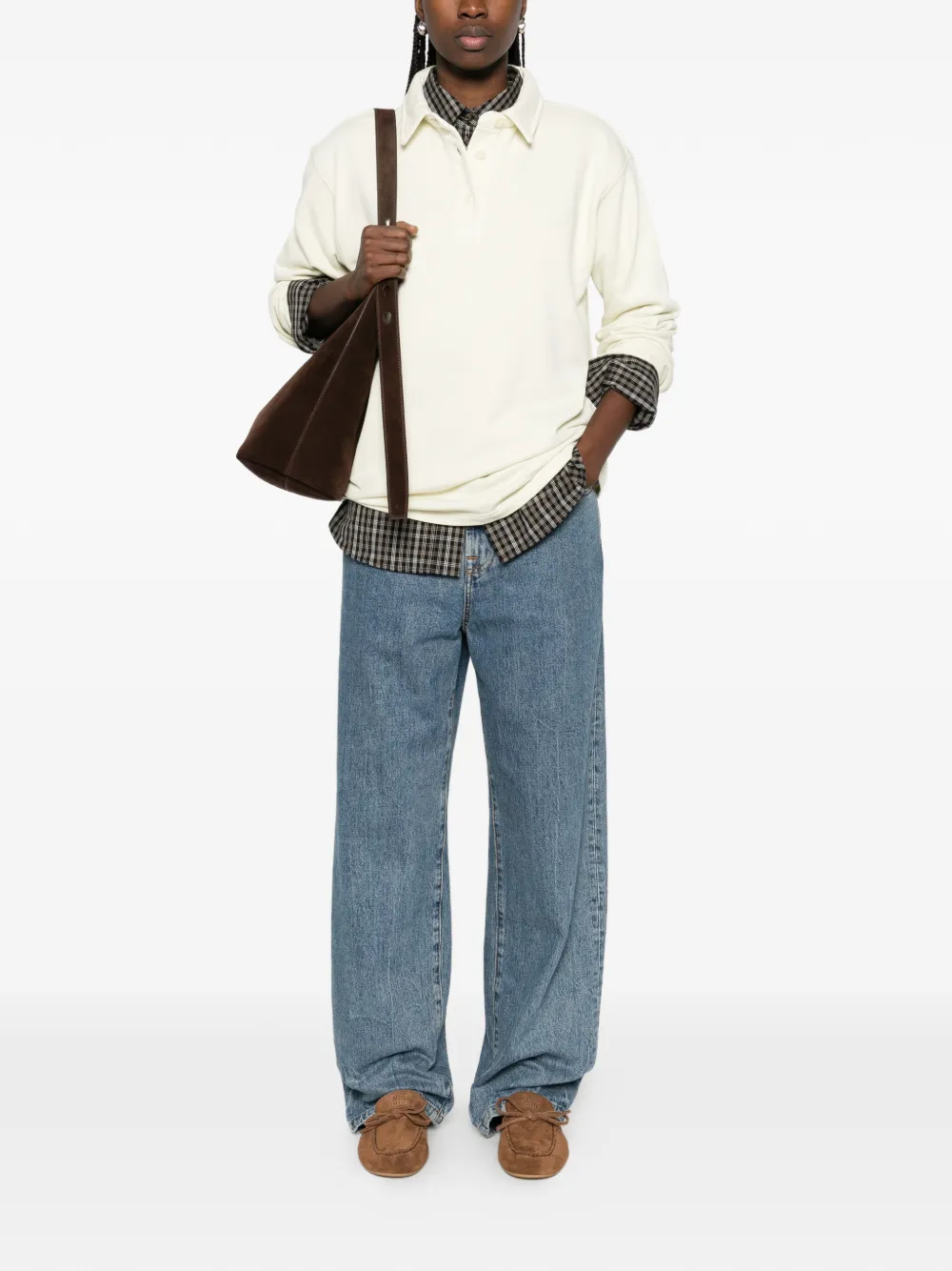  A.p.c. Long-sleeve Polo Top - Neutrals 