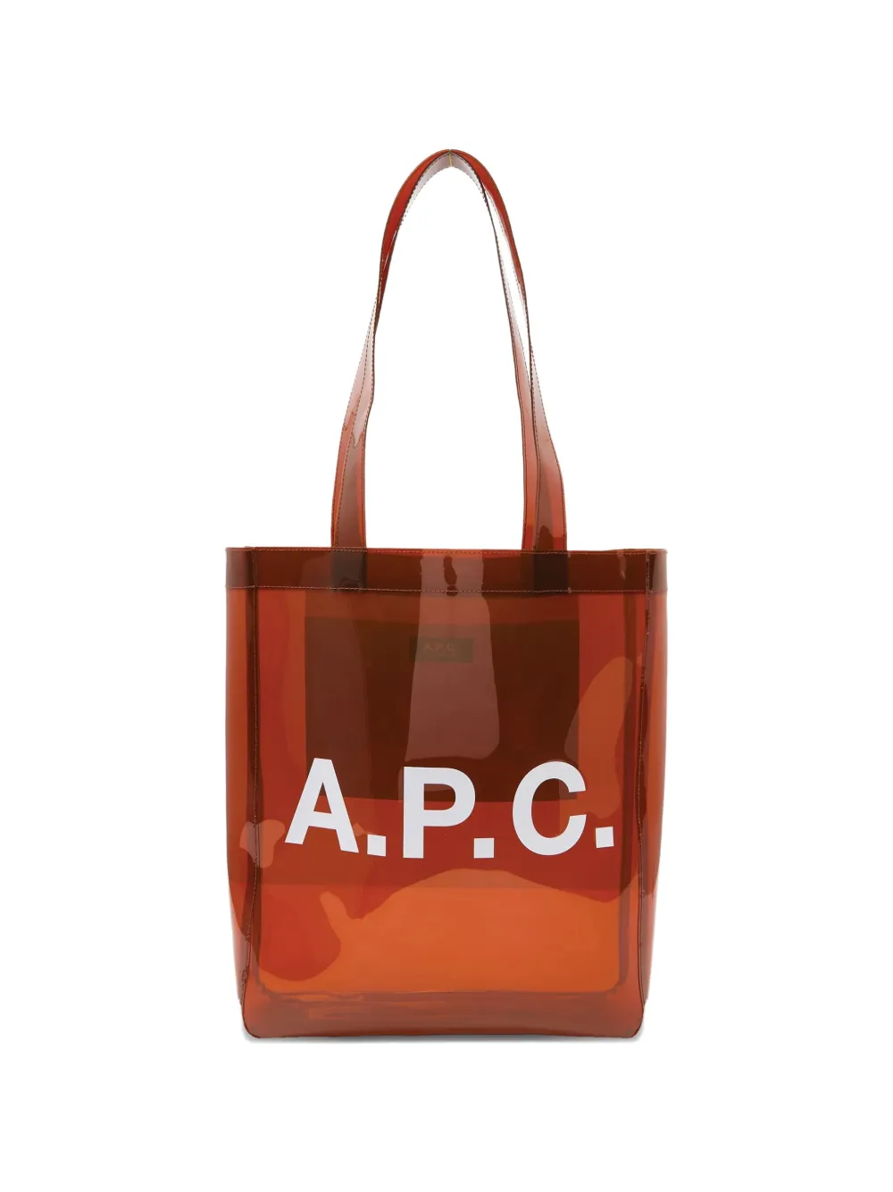 A.P.C. Lou lettering tote bag - Arancione