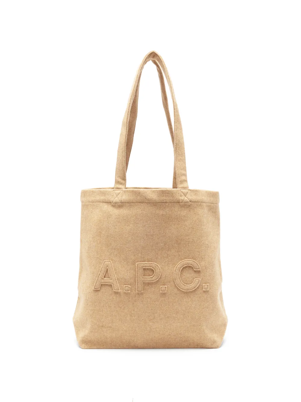A.P.C. Trapèze logo-patch tote bag - Toni neutri