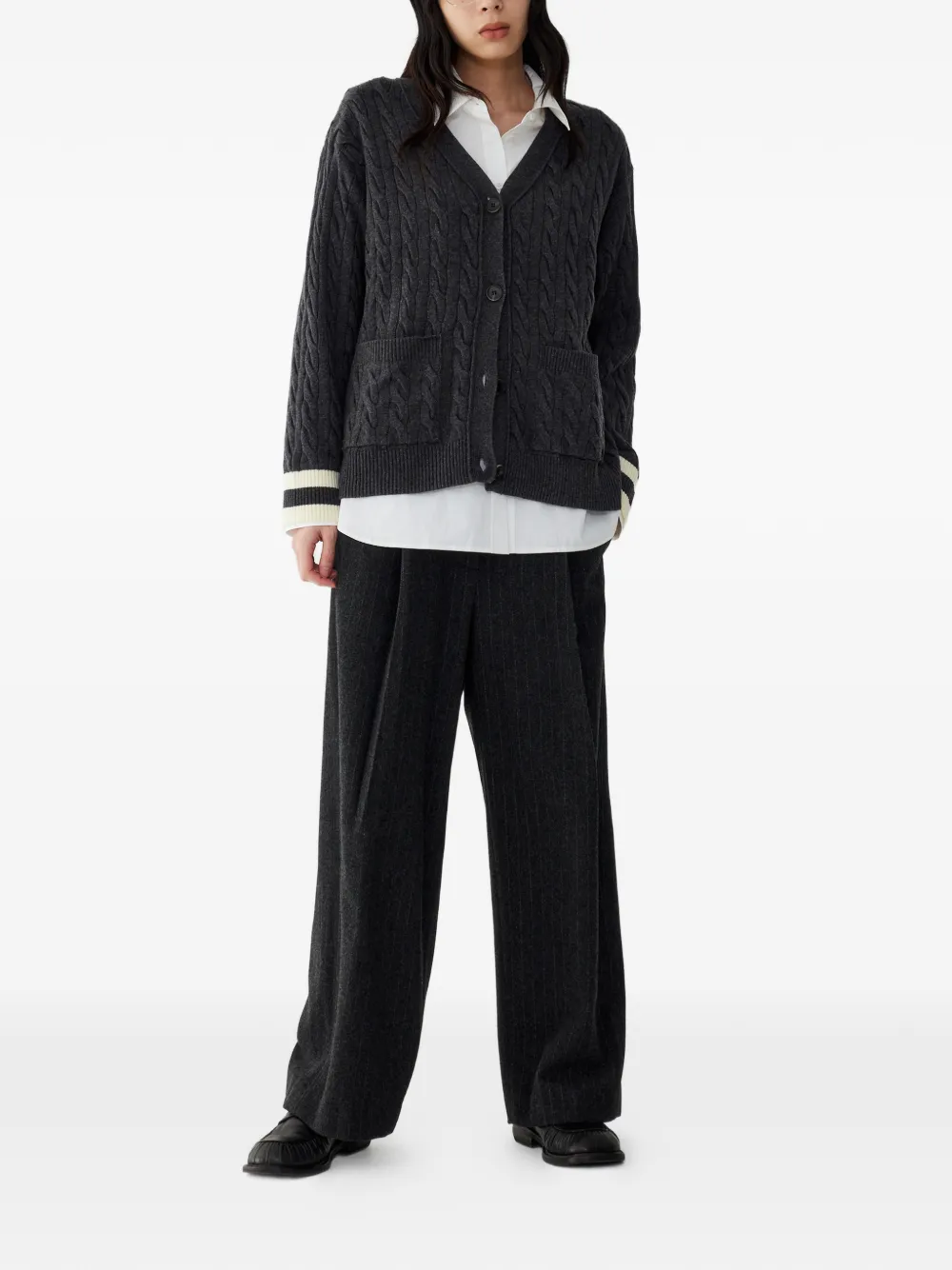 STUDIO TOMBOY stripe trousers - Grijs