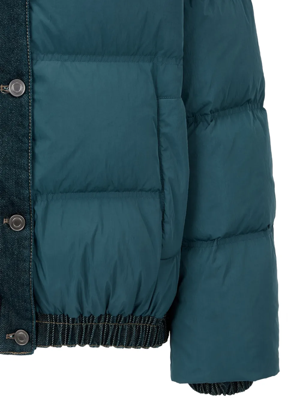 TOMBOY Donsjack met denim afwerking Blauw