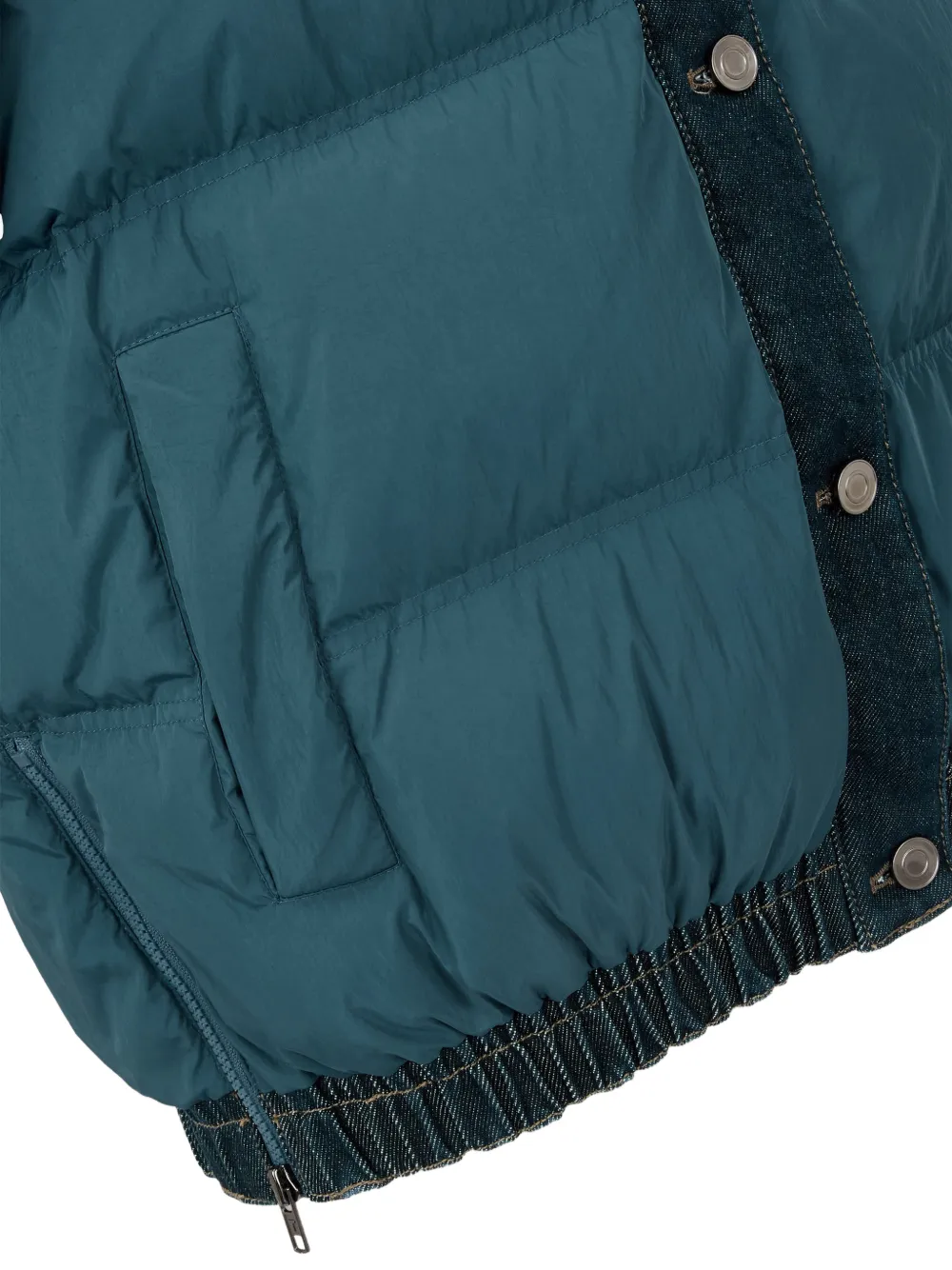 TOMBOY Donsjack met denim afwerking Blauw