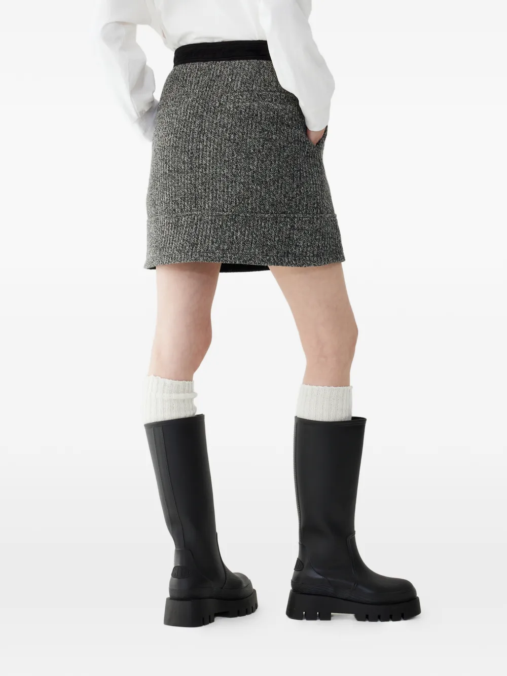 TOMBOY Gebreide mini-rok Grijs