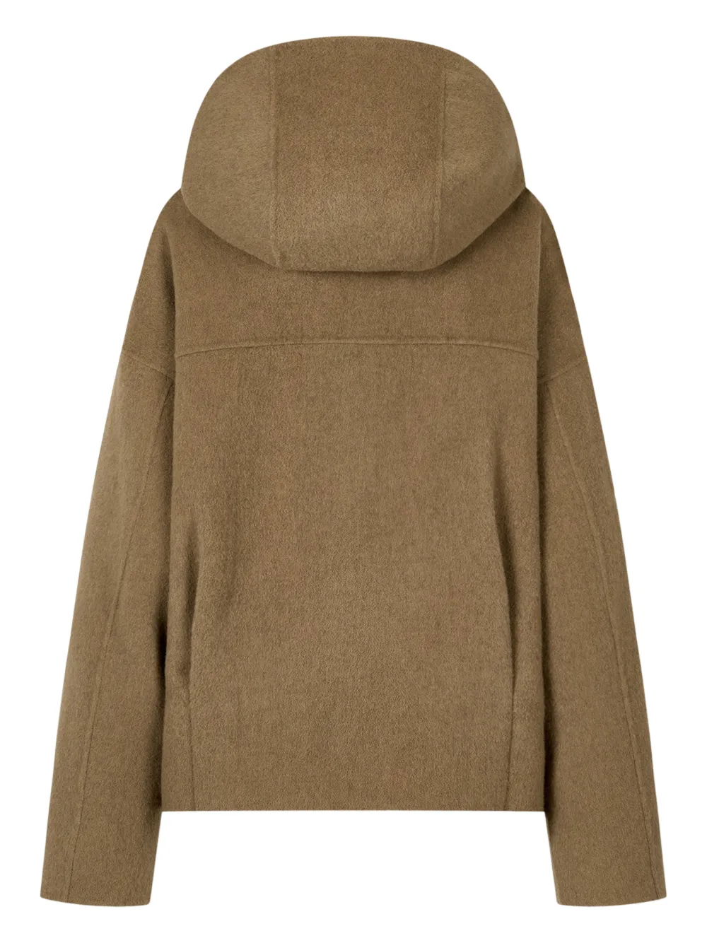  Tomboy Hooded Buttoned Jacket - Brown 