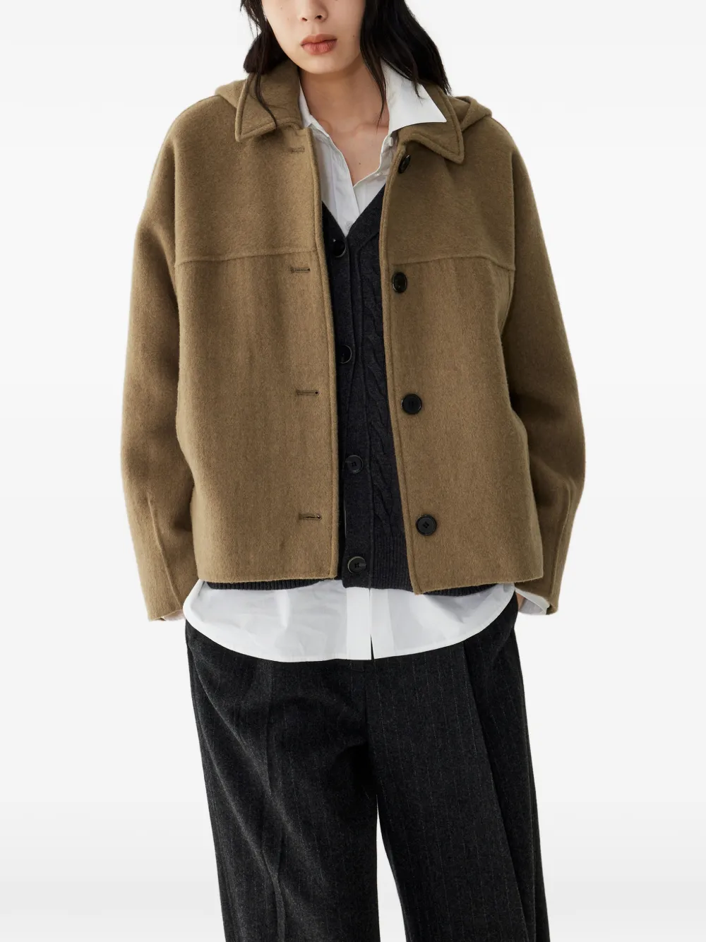 STUDIO TOMBOY chamarra con capucha y botones | Chamarras ajustadas | Image 2