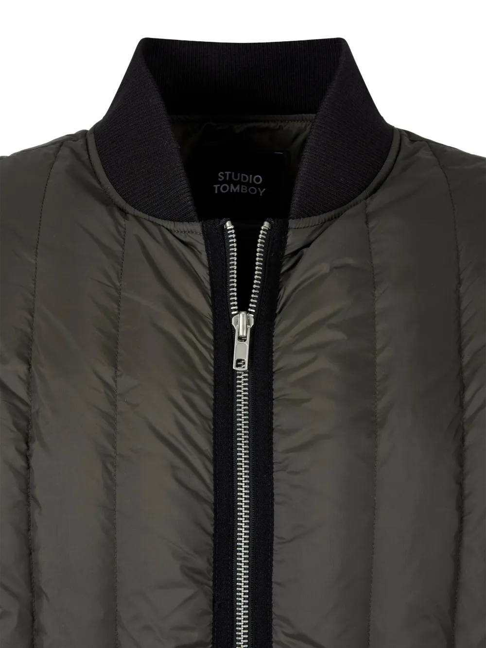  Tomboy Patch-pocket Padded Jacket - Green 