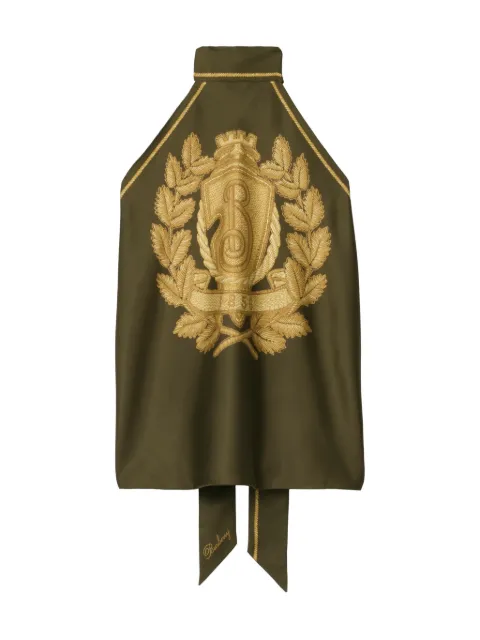 Burberry mascada de seda con distintivo del logo