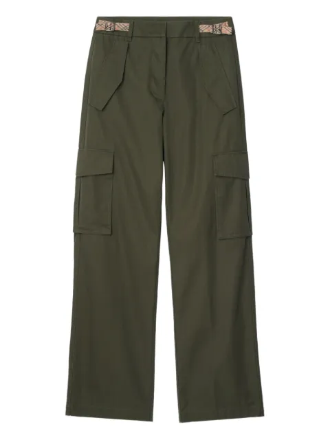 Burberry pantalon cargo à bords à carreaux