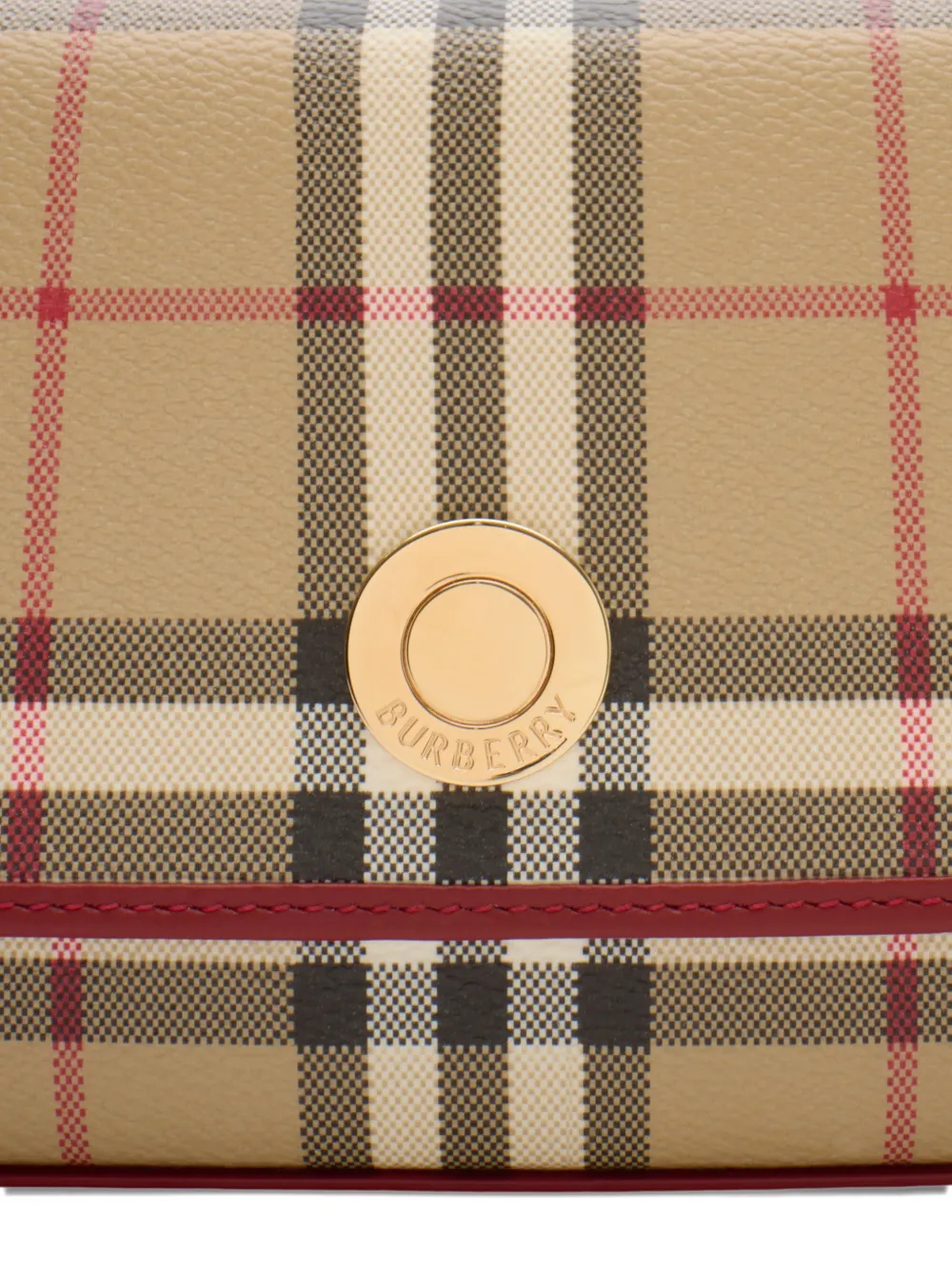 Burberry Hampshire geruite tas met leren afwerking Beige