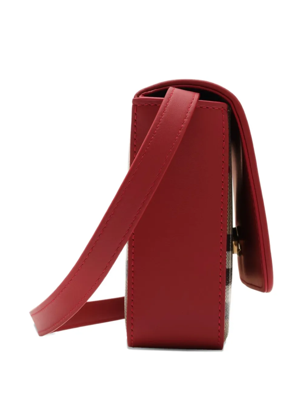 Burberry Hampshire geruite tas met leren afwerking Beige