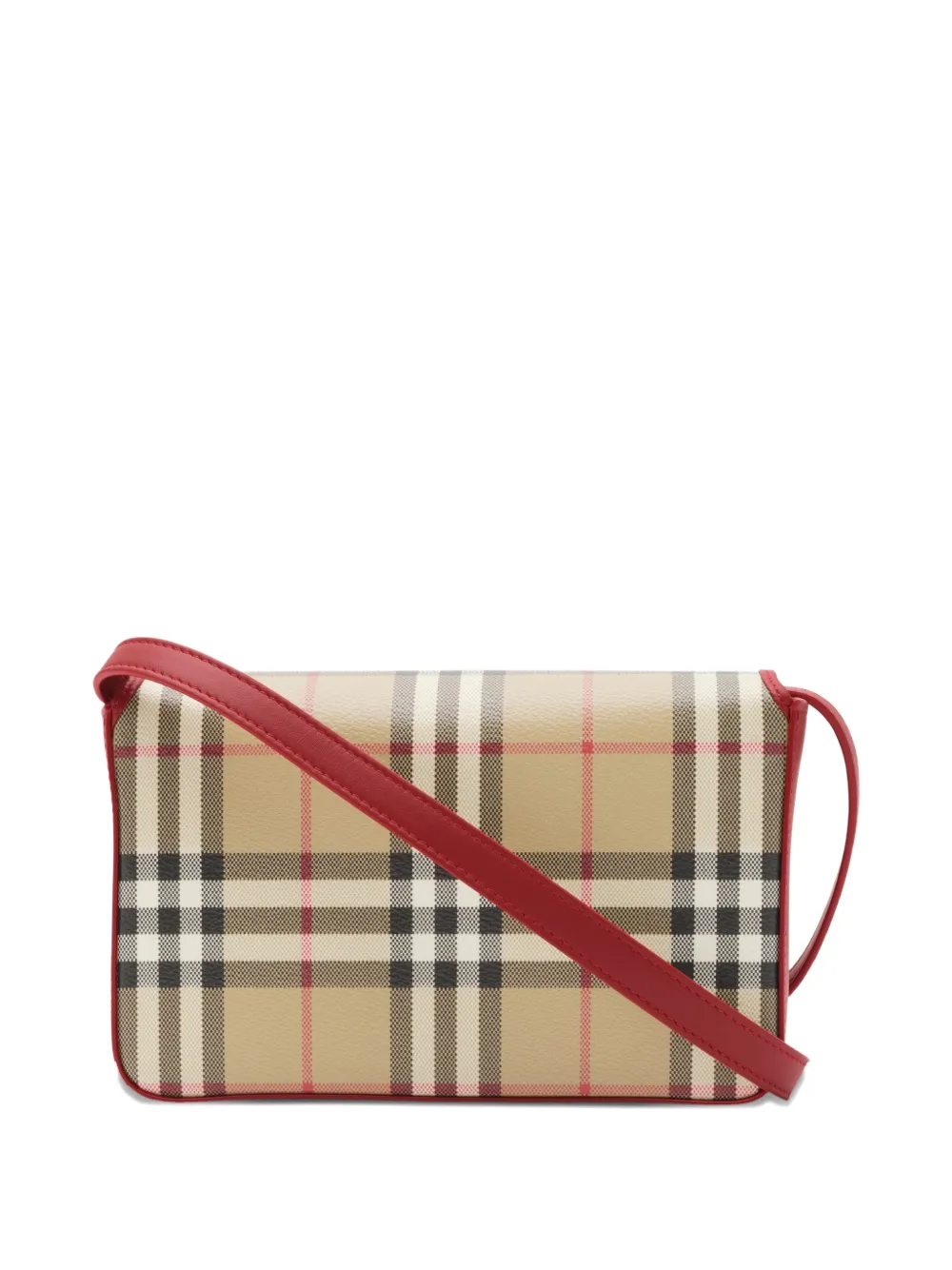 Burberry Hampshire geruite tas met leren afwerking Beige