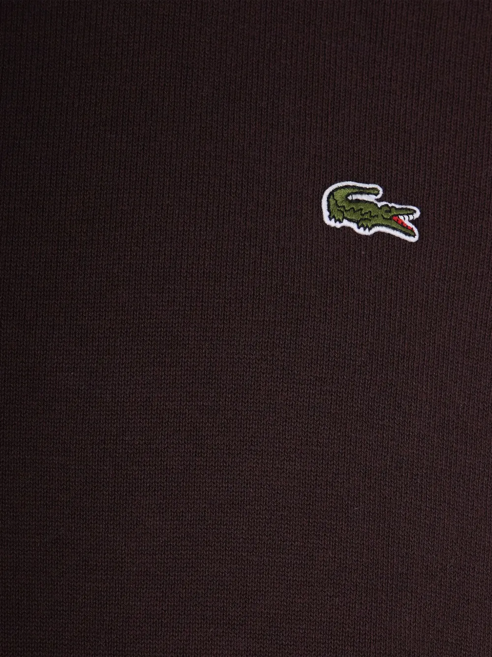 Lacoste Trui met ronde hals en logo Bruin