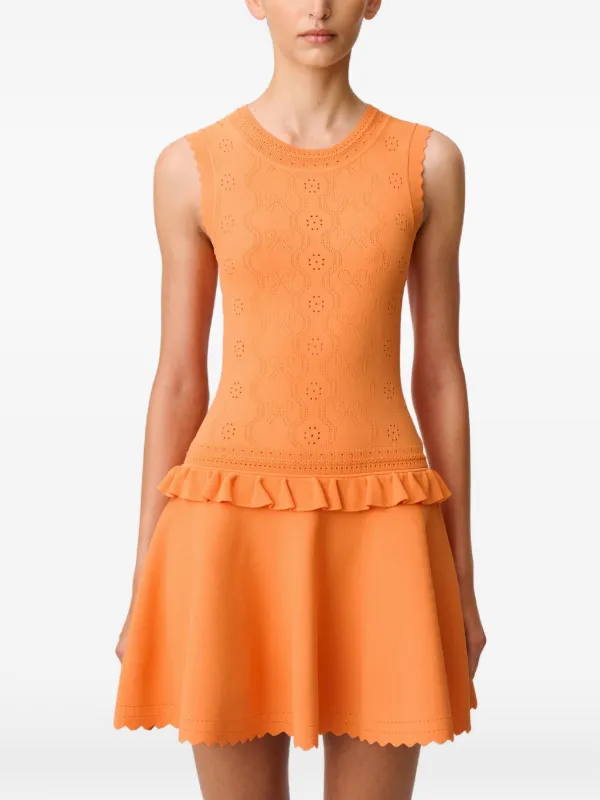 claudie pierlot orange dress Short viscose dress