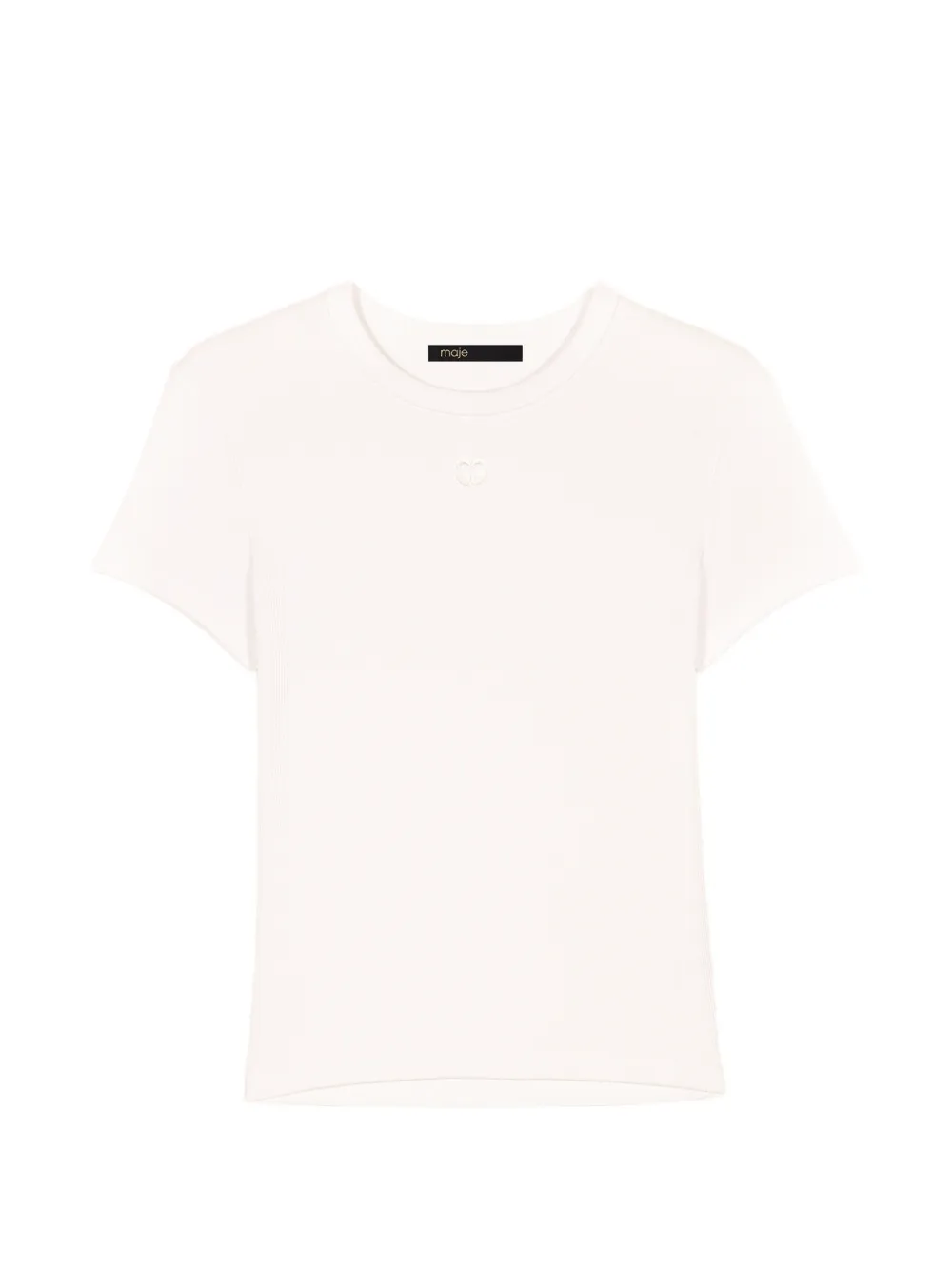 Maje ribbed T-shirt - Bianco