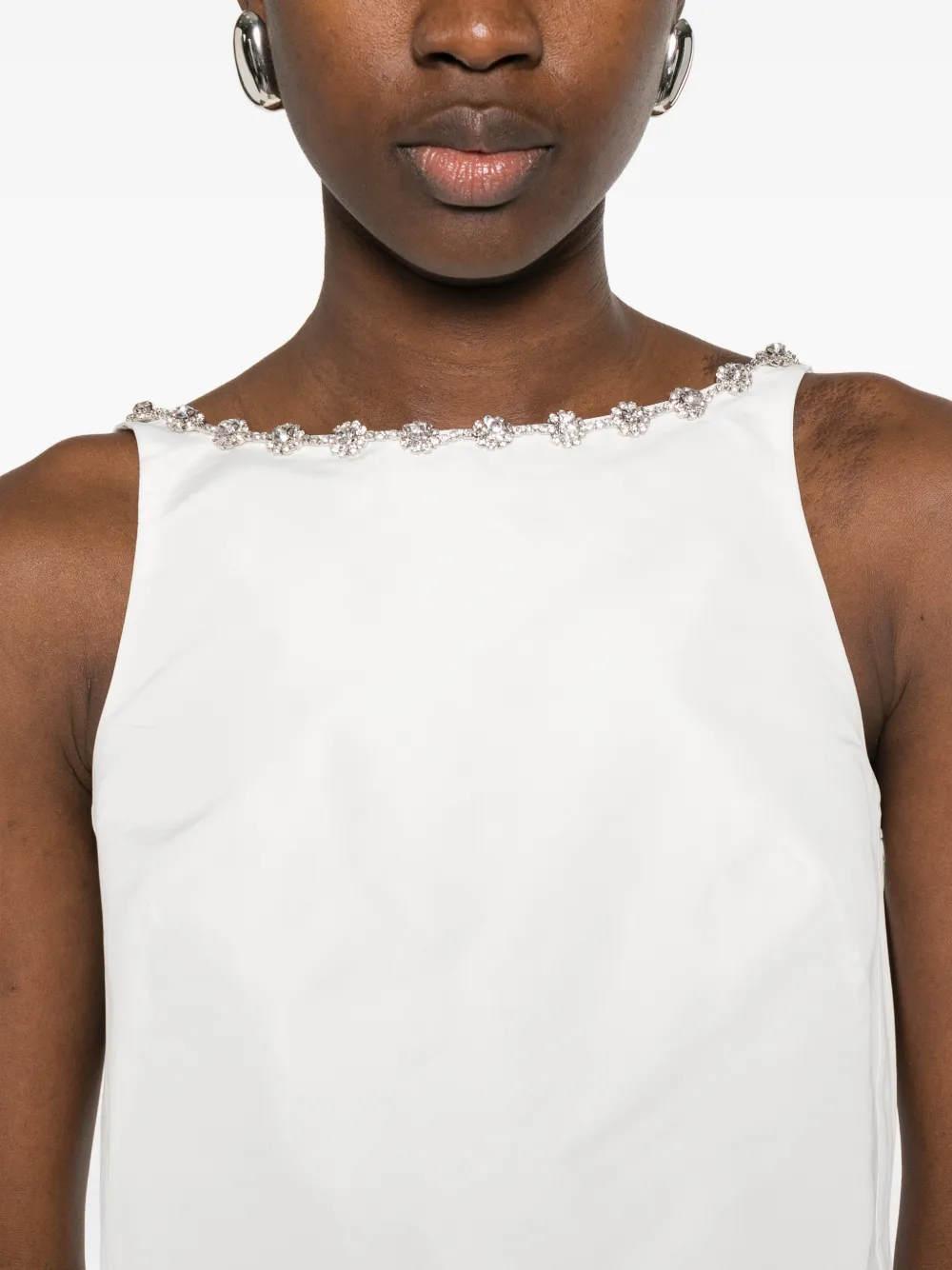 Maje Cropped top verfraaid met kristallen Wit
