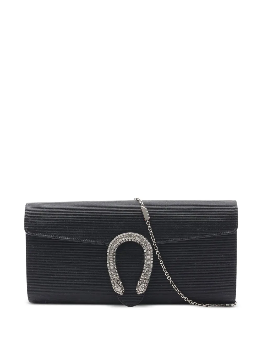 Gucci Pre-Owned 2016-2025 Dionysus Crystal Ribbed Satin clutch bag - Gucci Pre-Owned 2016-2025 Dionysus Crystal Ribbed Satin clutch bag -