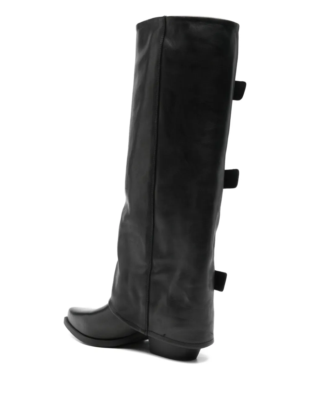 Metisse 50mm buckle-detail pointed-toe boots Zwart