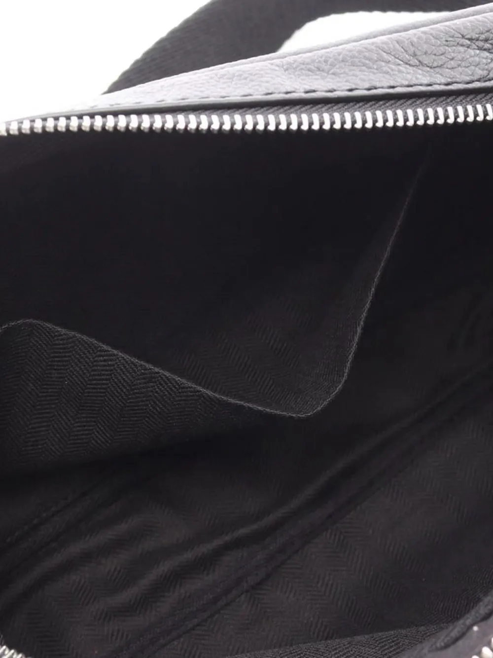 Pre-owned Loewe 2010-2025 Xs Grained Calfskin Military Messenger Bag Shoulder Bag In Black