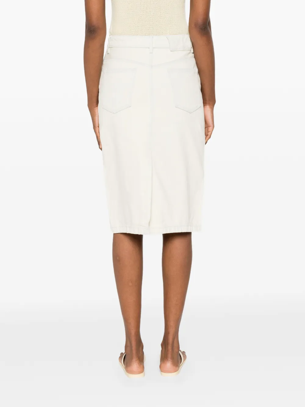 A.P.C. Midi-rok met riemlussen Beige