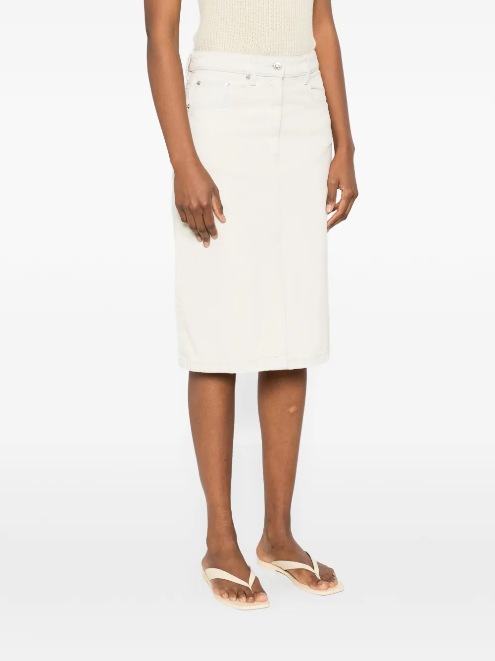  A.p.c. Belt-loop Midi Skirt - Neutrals 