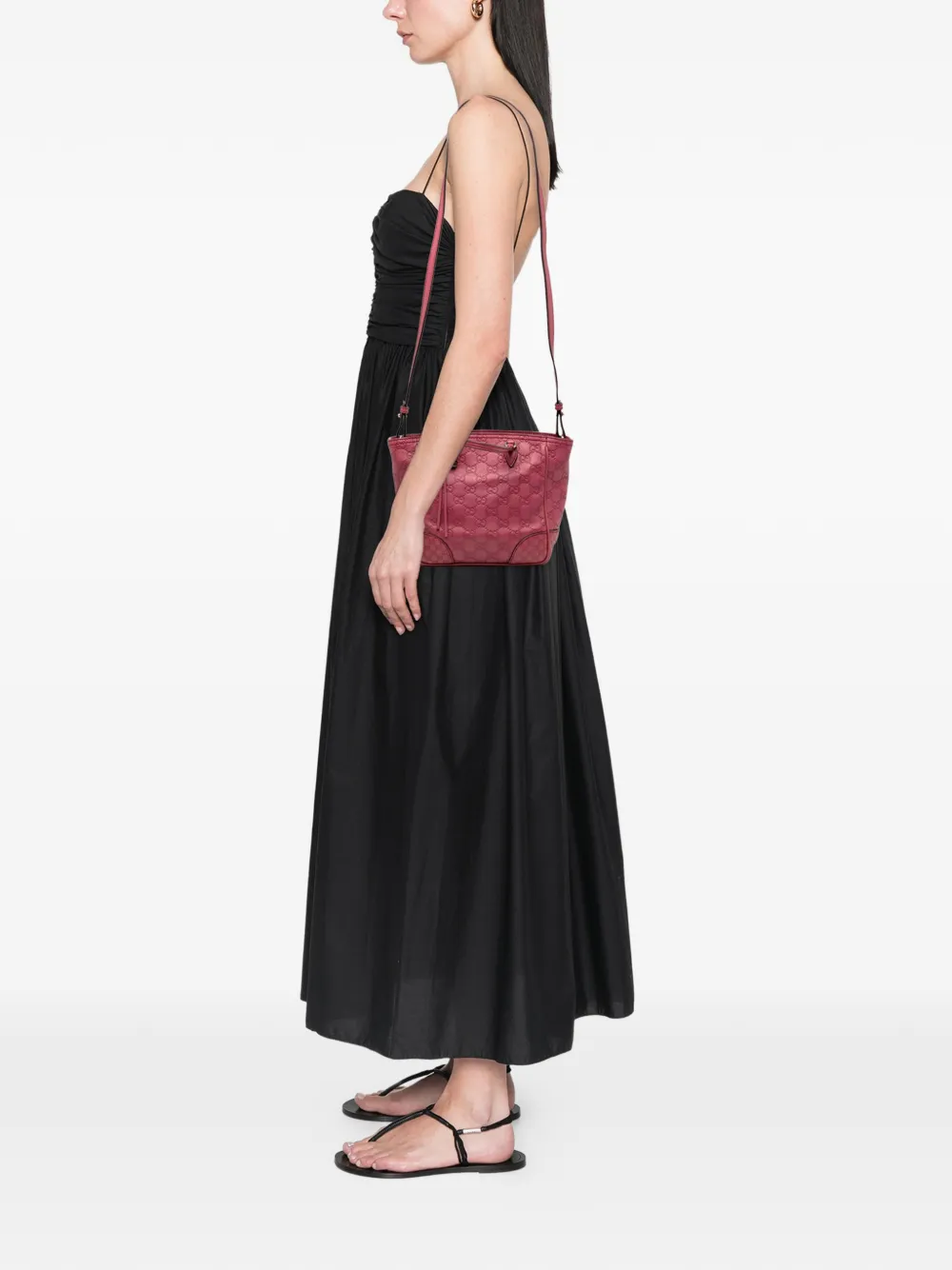 Pre-owned Gucci 2000-2015 Small Ssima Bree Satchel In Pink