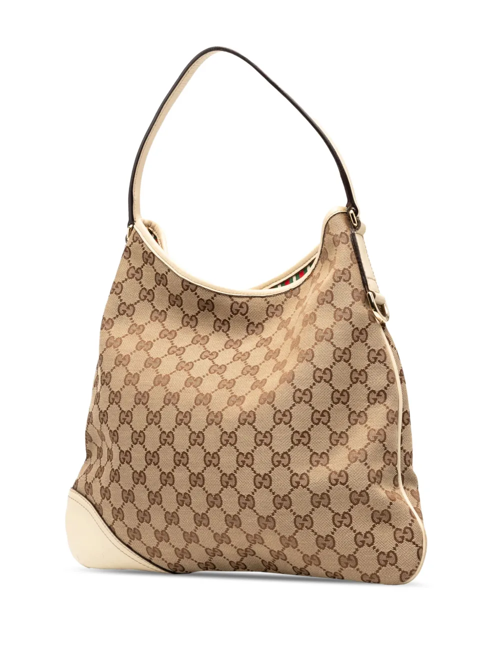 GUCCI Pre-owned 2000-2015 Gg Canvas New Britt Hobo Bag In Brown
