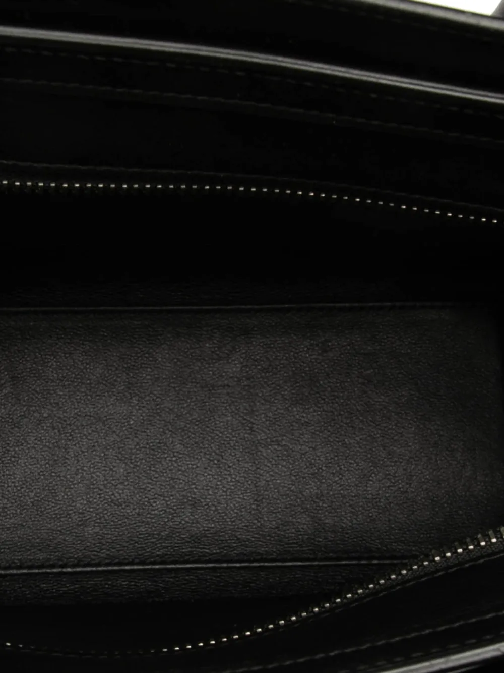 Pre-owned Celine 2014 Nano Tricolor Leather Luggage Tote Satchel In Multi