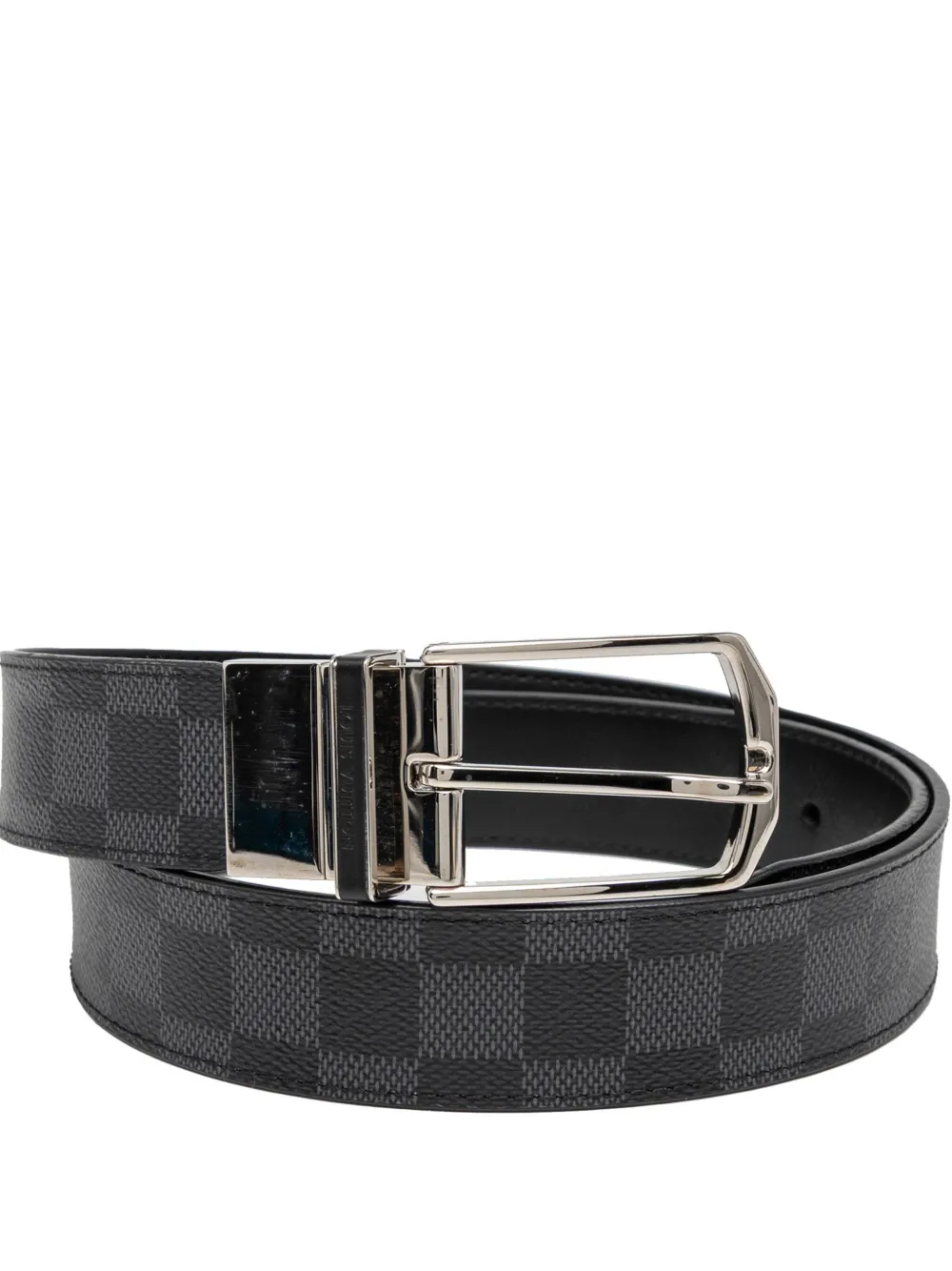 Louis Vuitton Pre-Owned 2021 Damier Graphite Pont Neuf belt - ブラック Louis Vuitton Pre-Owned 2021 Damier Graphite Pont Neuf belt - ブラック