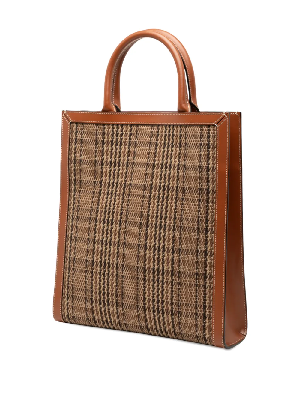 CELINE Pre-owned 2020 Small Canvas Vertical Cabas Satchel In Brown