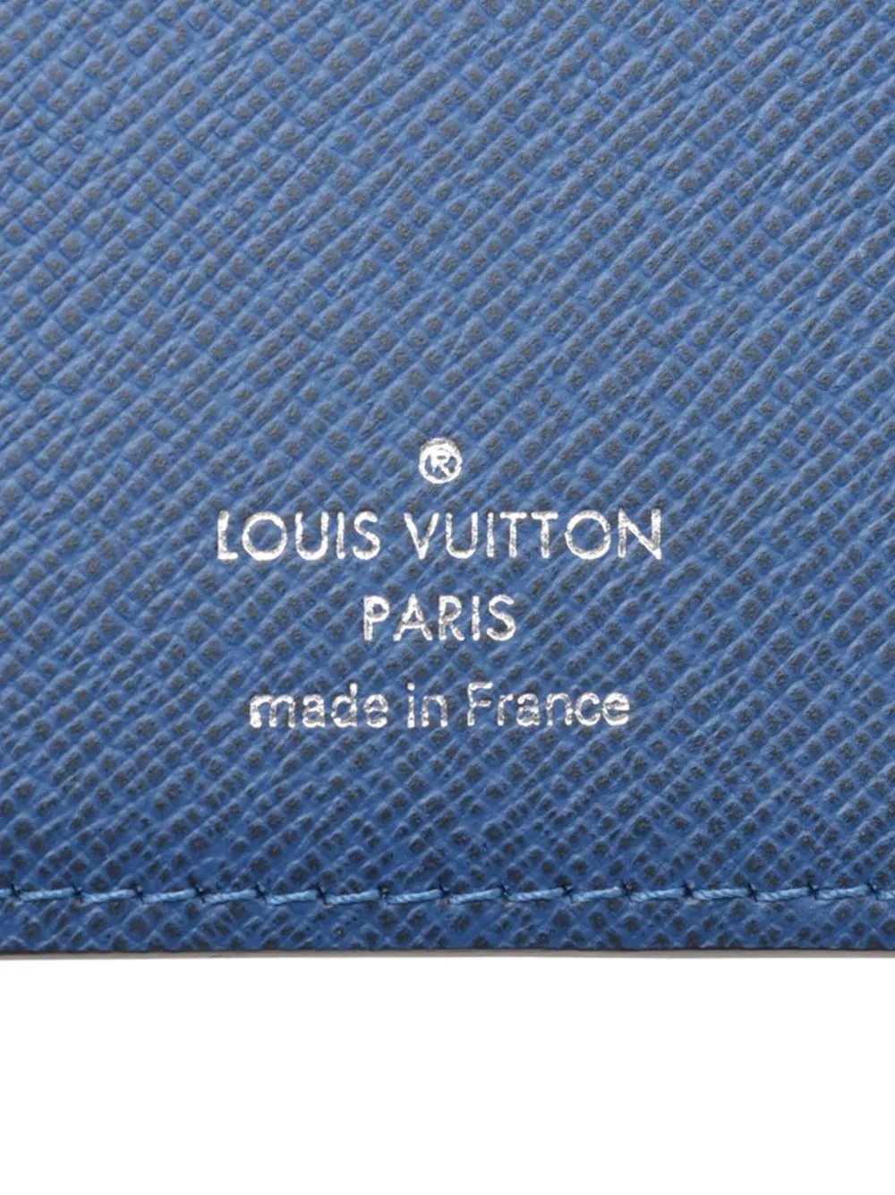 Pre-owned Louis Vuitton 2021-2025 Monogram Taigarama Brazza Bifold Wallet Long Wallets In Blue
