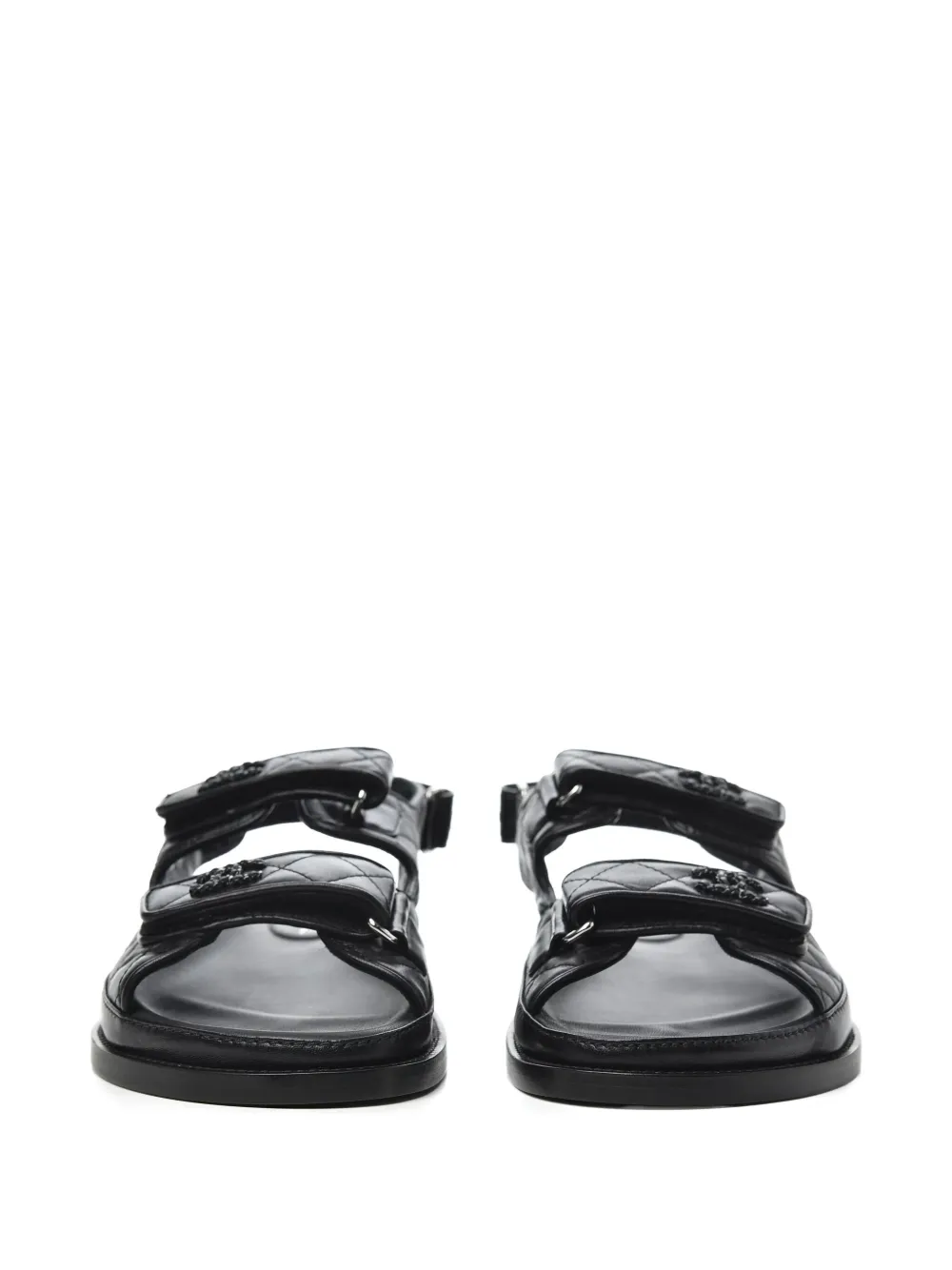 CHANEL Pre-owned Cc Dad Sandals In Black