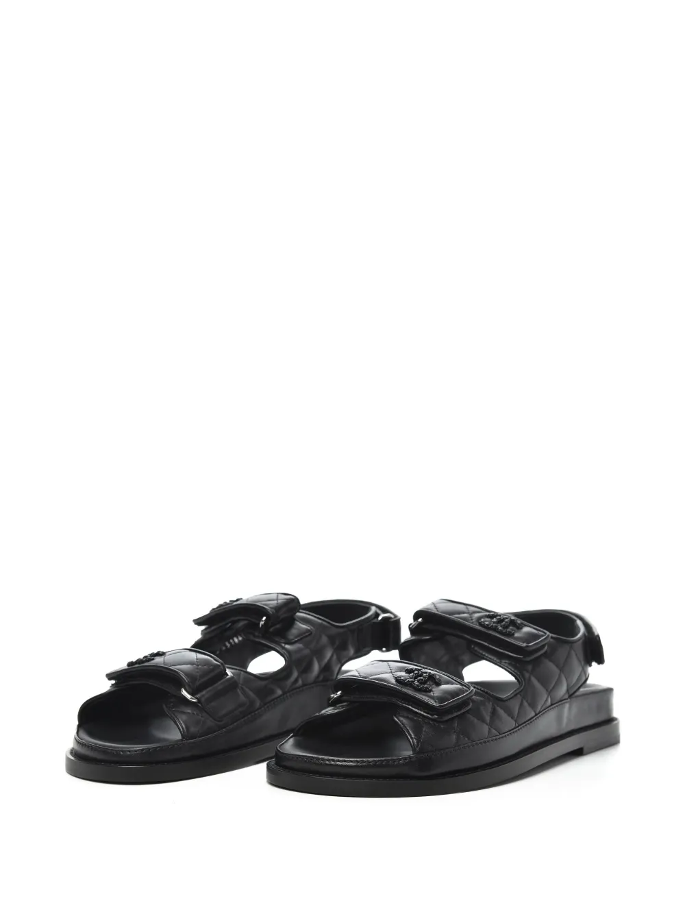 CHANEL Pre-Owned CC Dad sandals - Zwart