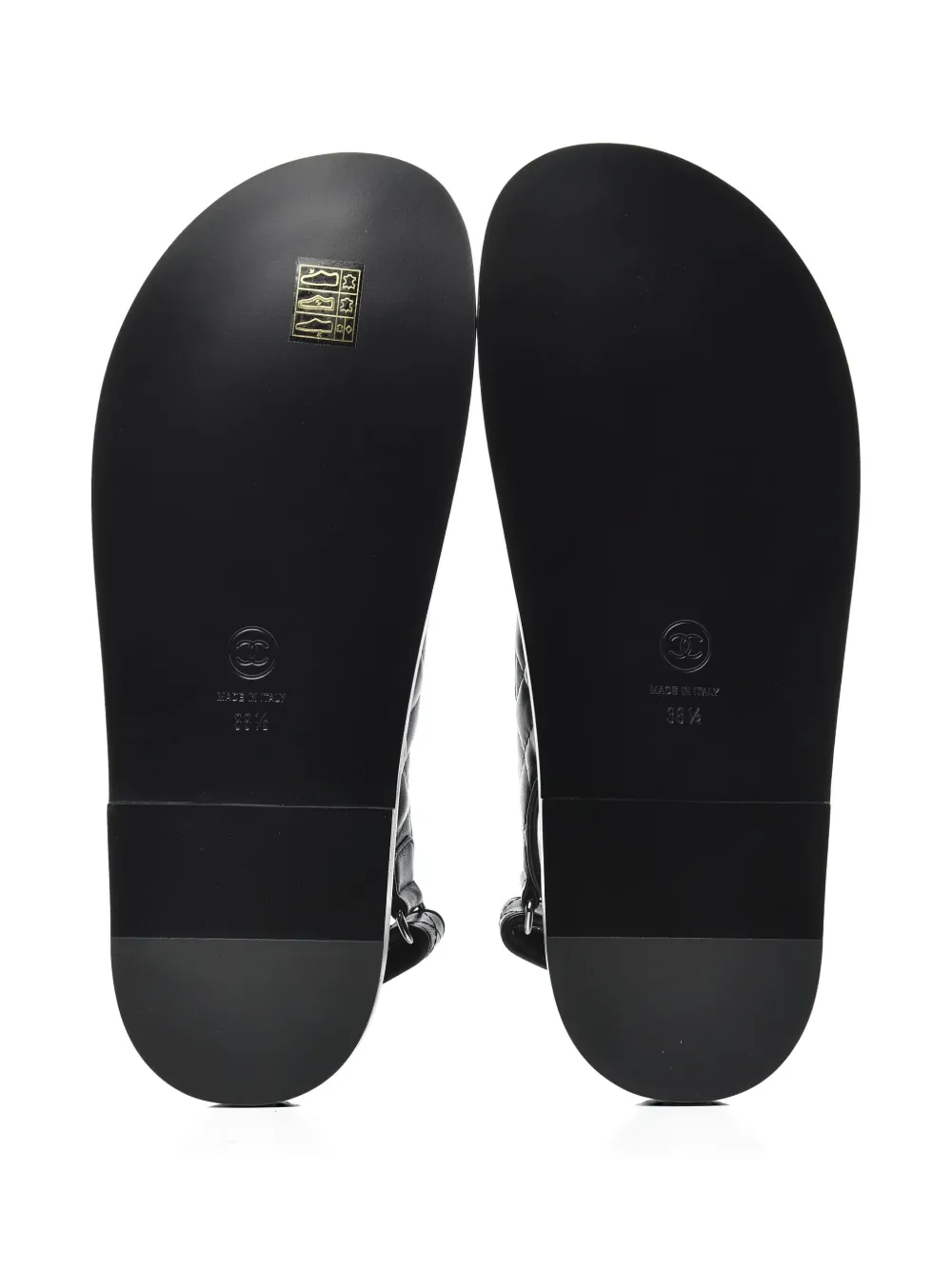 CHANEL Pre-owned Cc Dad Sandals In Black