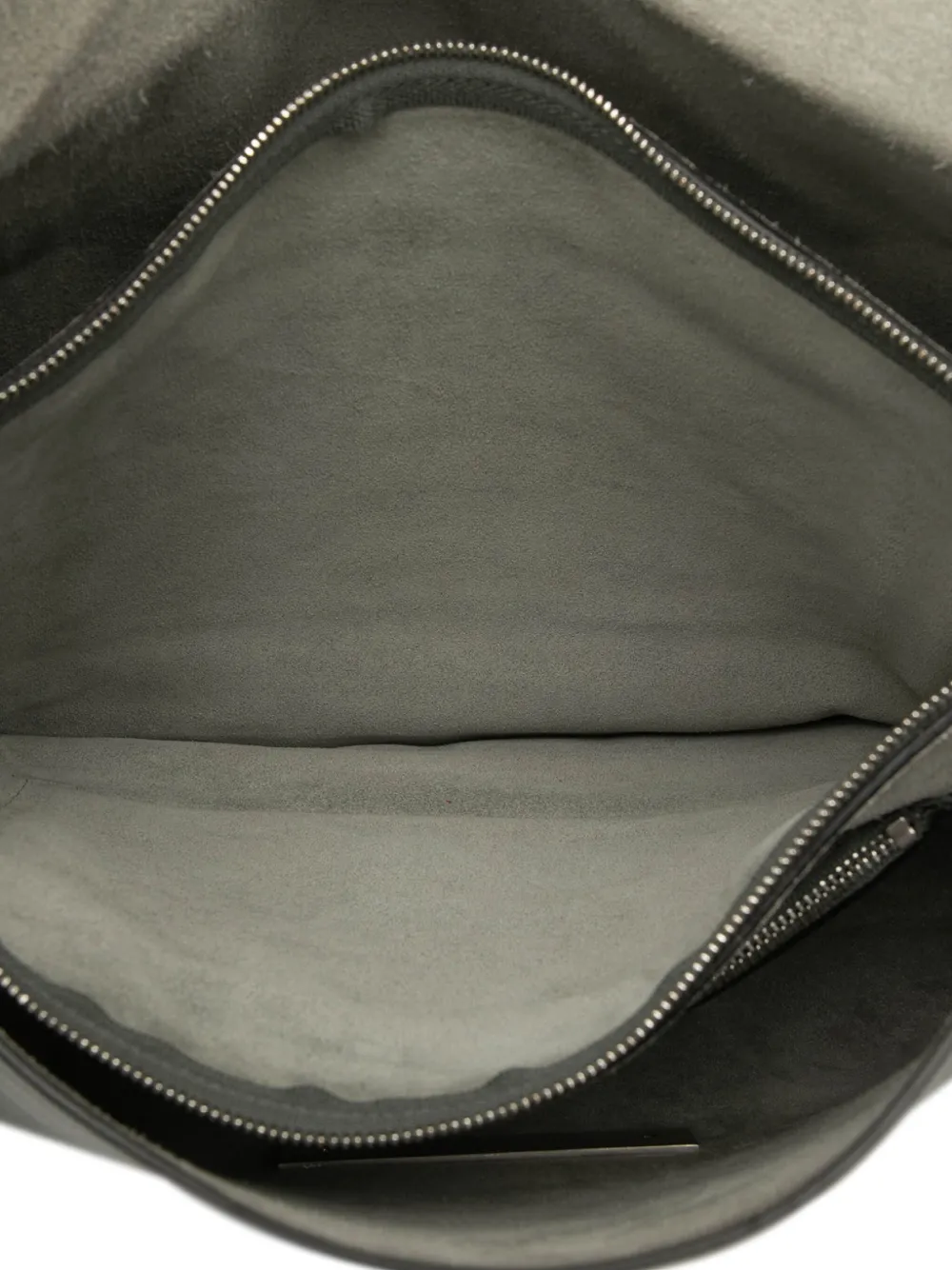 Pre-owned Celine 2013 Calfskin Blade Crossbody Bag In Gray