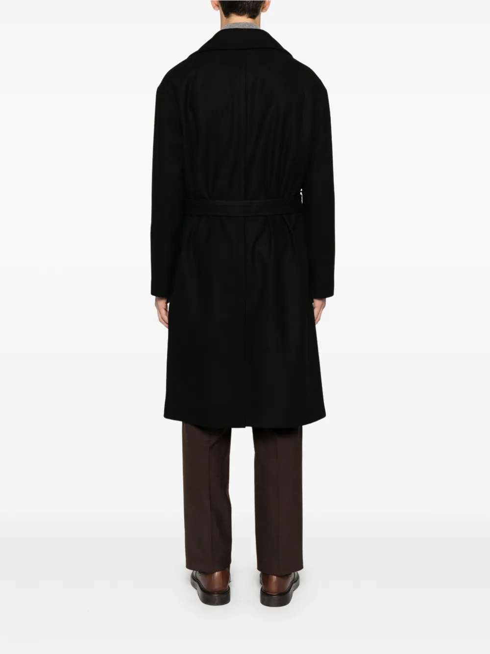 Hevo Ostuni Buttoned Coat In Black