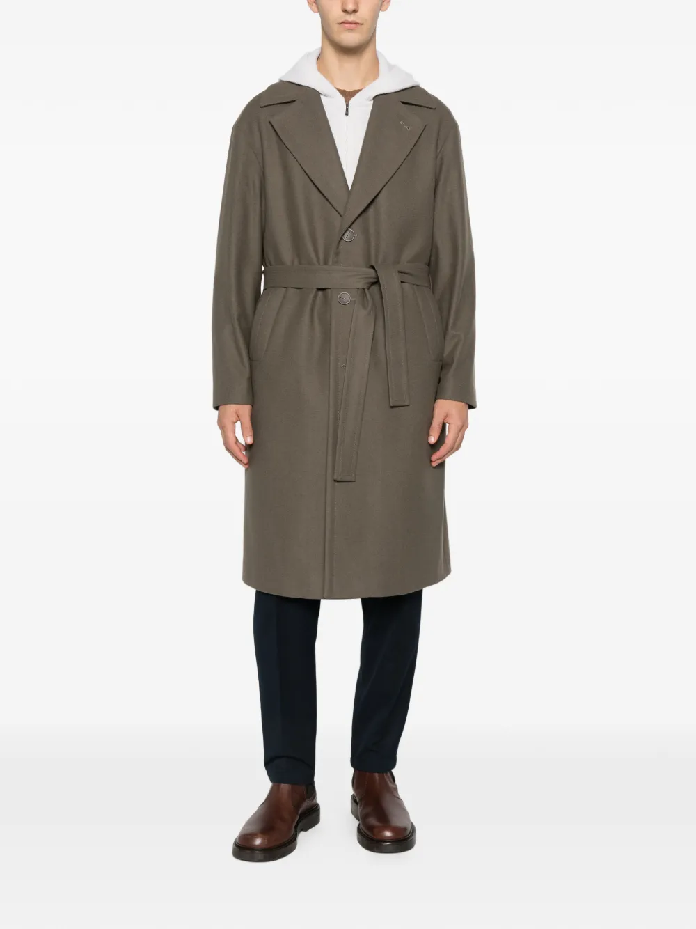 Hevo Ostuni belted coat | Single Breasted Coats | Image 2
