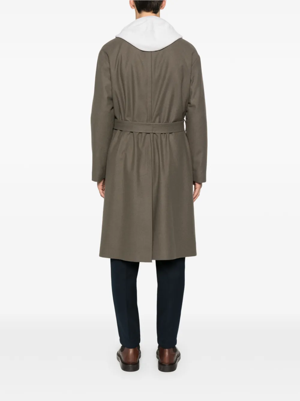 Hevo Ostuni Belted Coat In Gray