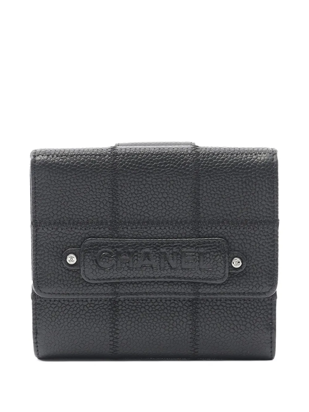 CHANEL Pre-Owned 2005-2006 Calfskin Chocolate Bar Bifold Wallet small CHANEL Pre-Owned 2005-2006 Calfskin Chocolate Bar Bifold Wallet small
