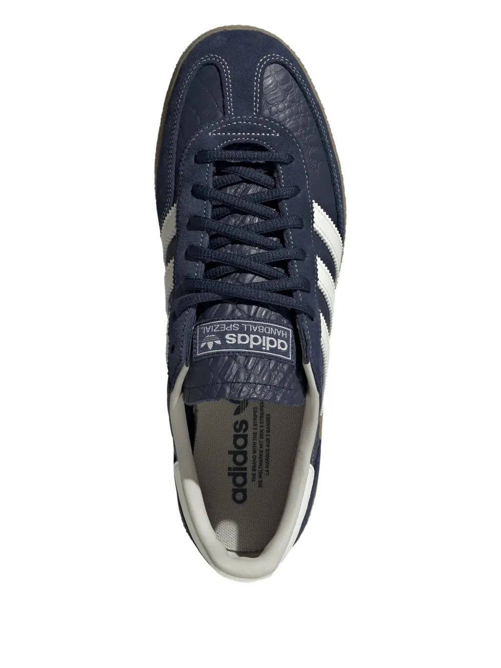adidas Handball Spezial gestreepte sneakers met textuur Blauw