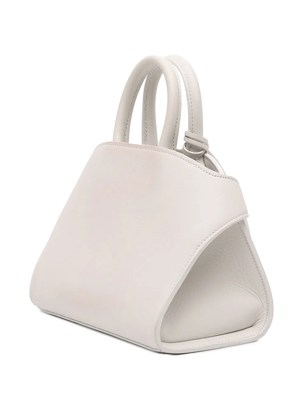 Pre-owned Ferragamo 2020-2025 Calfskin Hug Xs Satchel In White