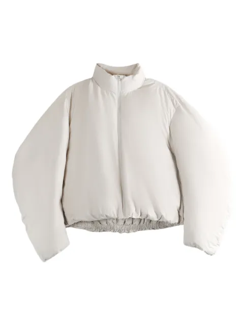 Amomento zip-up funnel-neck jacket