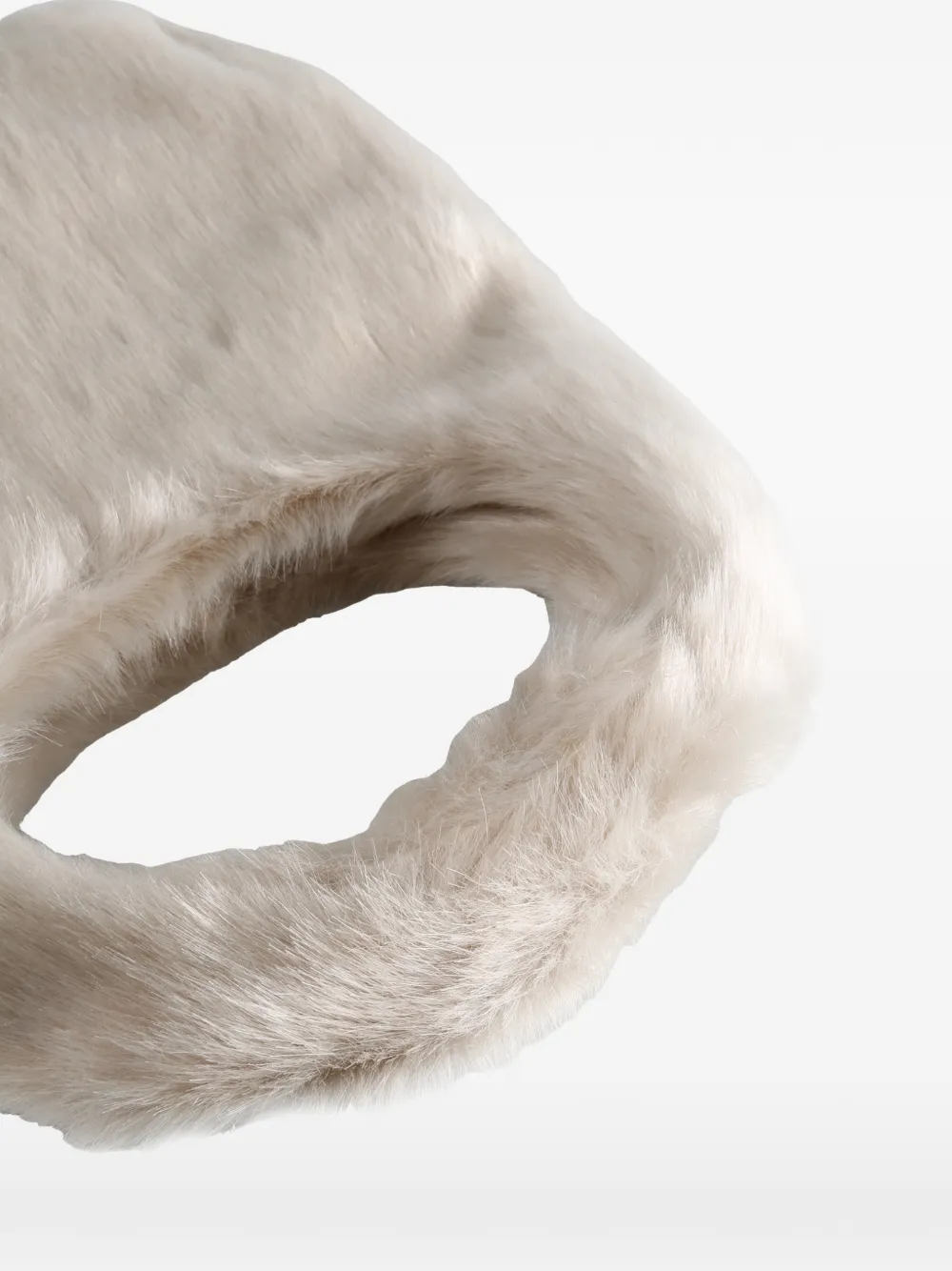 Amomento Fluffy Mini Tote Bag In Neutral