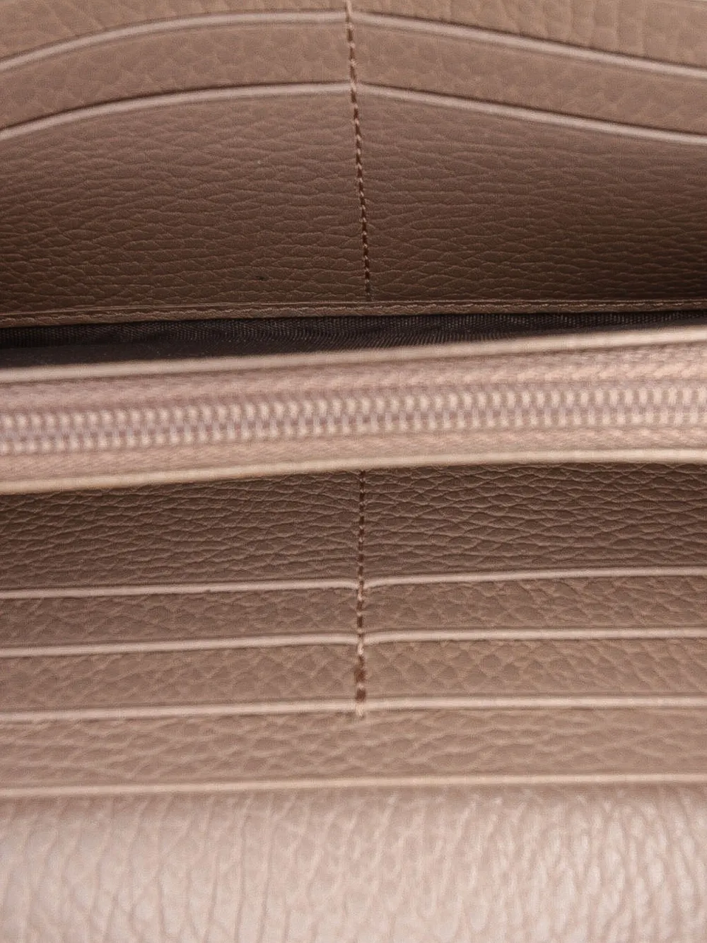 Pre-owned Gucci 2016-2025 Bicolor Gg Marmont Gg Supreme Continental Wallet Long Wallets In Brown