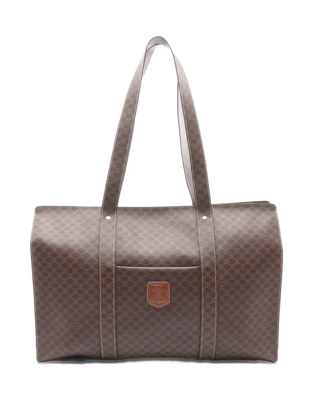 Celine Pre-Owned 20th Century Macadam Coated Canvas tote bag | Brown | Image 1