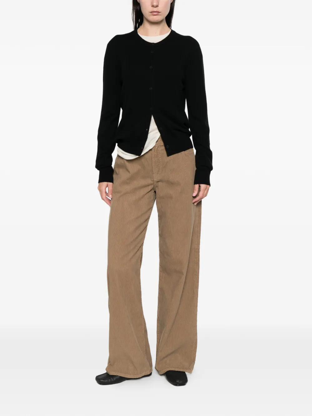 The Row Maui Buttoned Cardigan In Black