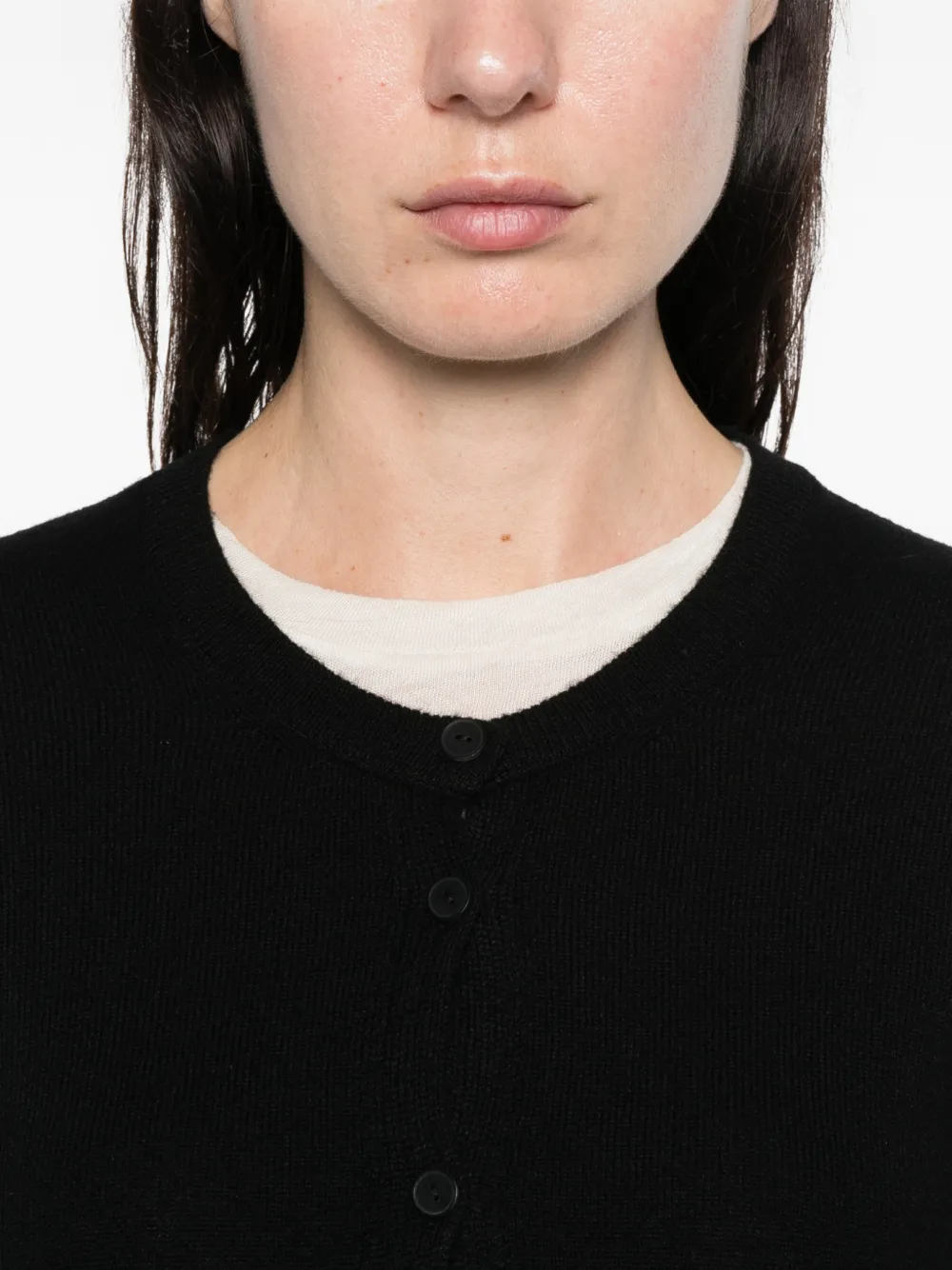 The Row Maui Buttoned Cardigan In Black