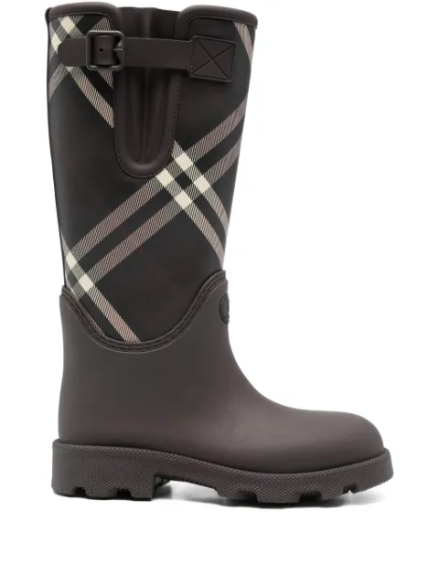 Burberry check rain boots