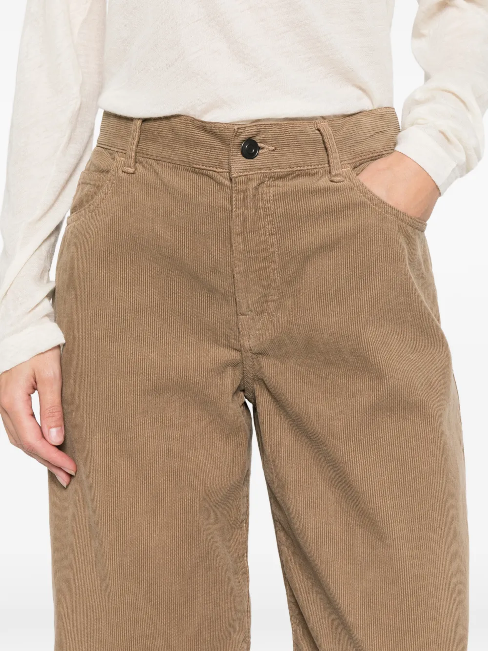 The Row Eglitta Corduroy-pocket Trousers In Brown