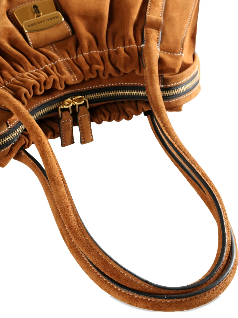 Marc Jacobs Cristina Ruched Tote Bag In Brown