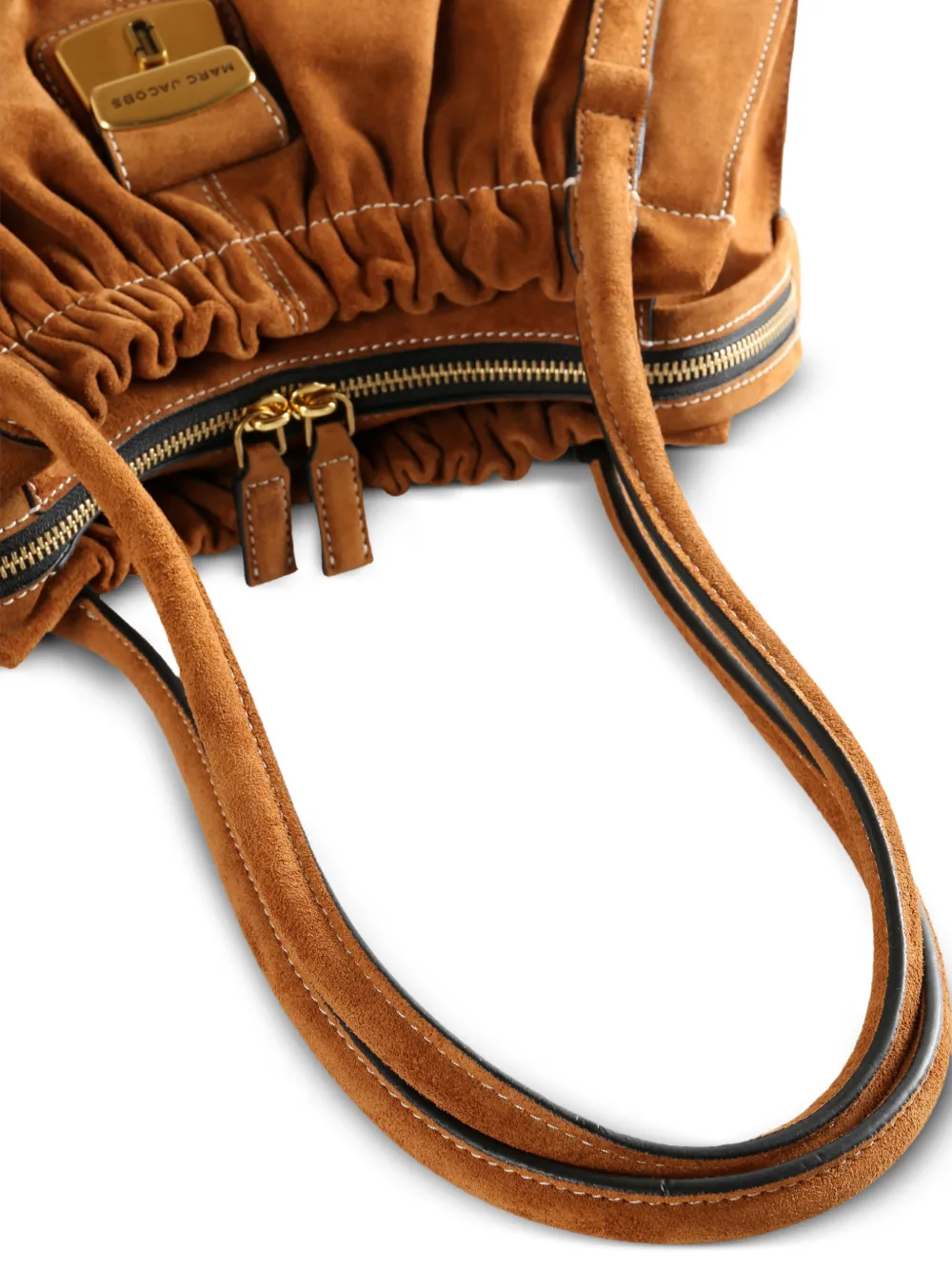 Marc Jacobs Cristina shopper met ruches Bruin